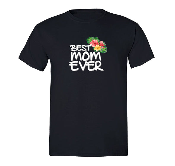 Free Shipping Men's Best Mom Ever Flowers Mother's Day Crewneck Short Sleeve T-Shirt Birthday Gift Spring Aunt Nana Mother Grandma Tee