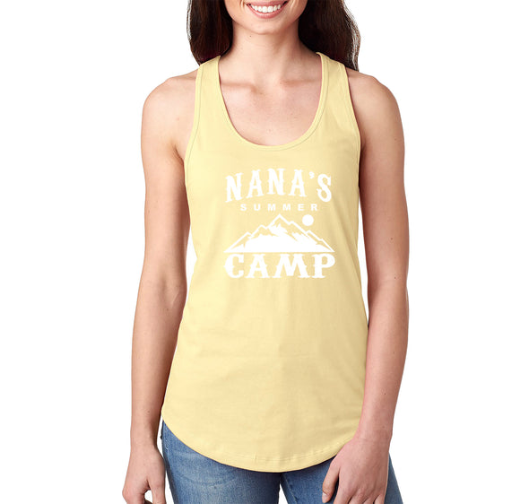 Free Shipping Women's Nana's Summer Camp Mother's Day Racer-back Tank-Top Birthday Gift Spring Aunt Nana Mother Grandma Tee