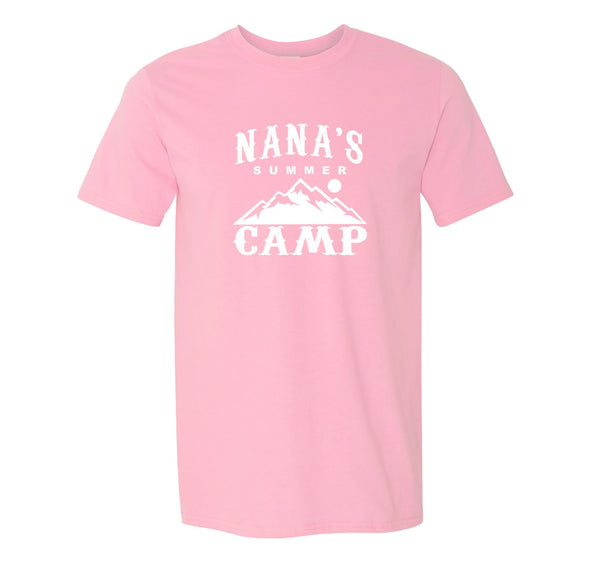 Free Shipping Men's Nana's Summer Camp Mother's Day Crewneck Short Sleeve T-Shirt Birthday Gift Spring Aunt Nana Mother Grandma Tee