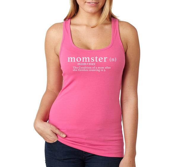 Free Shipping Women's Momster Mom Funny Mother's Day Racer-back Tank-Top Birthday Gift Spring Aunt Nana Mother Grandma Tee
