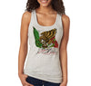 Free Shipping Women's Mexican Pride Eagle Flag La Bandera Cinco De Mayo Spring Break Racer-back Tank-Top Birthday Gift  Summer Party