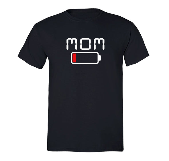 Free Shipping Men's Mom Battery Low Funny Mother's Day Crewneck Short Sleeve T-Shirt Birthday Gift Aunt Nana Mother Grandma Tee