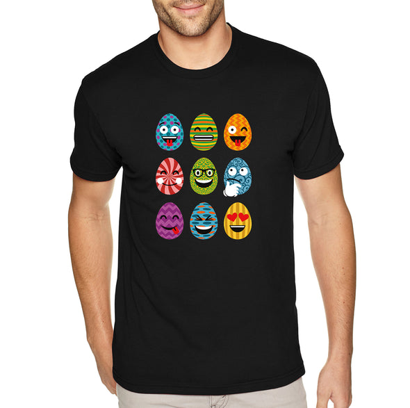 Free Shipping Men's Emoji Egg Hunt Easter Holiday Crewneck Short Sleeve T-Shirt Bunny Rabbit Lover Funny Egg Hunt Spring Gift Cute Tee