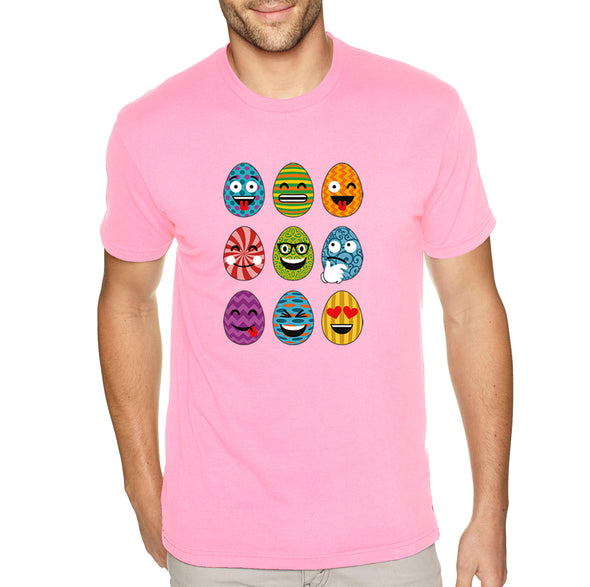 Free Shipping Men's Emoji Egg Hunt Easter Holiday Crewneck Short Sleeve T-Shirt Bunny Rabbit Lover Funny Egg Hunt Spring Gift Cute Tee