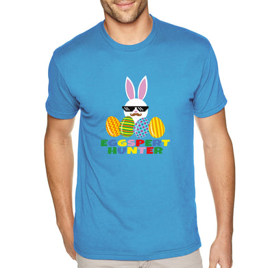 Free Shipping Men's Eggspert Hunter Video Game Easter Holiday Crewneck Short Sleeve T-Shirt Bunny Rabbit Funny Egg Hunt Spring Gift Cute Tee
