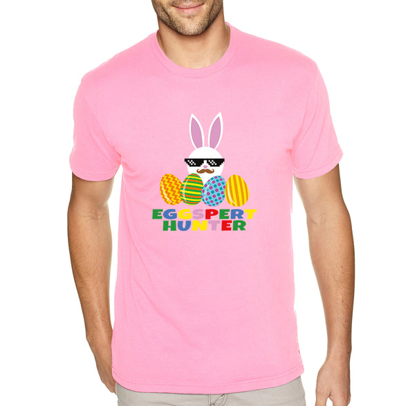 Free Shipping Men's Eggspert Hunter Video Game Easter Holiday Crewneck Short Sleeve T-Shirt Bunny Rabbit Funny Egg Hunt Spring Gift Cute Tee