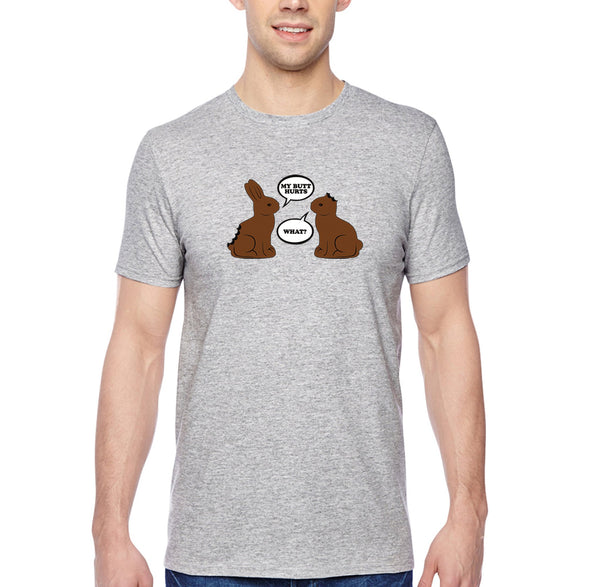 Free Shipping Men's Chocolate Bunnies Talking Funny Easter Holiday Crewneck Short Sleeve T-Shirt Bunny Rabbit Funny Egg Hunt Spring Gift Tee