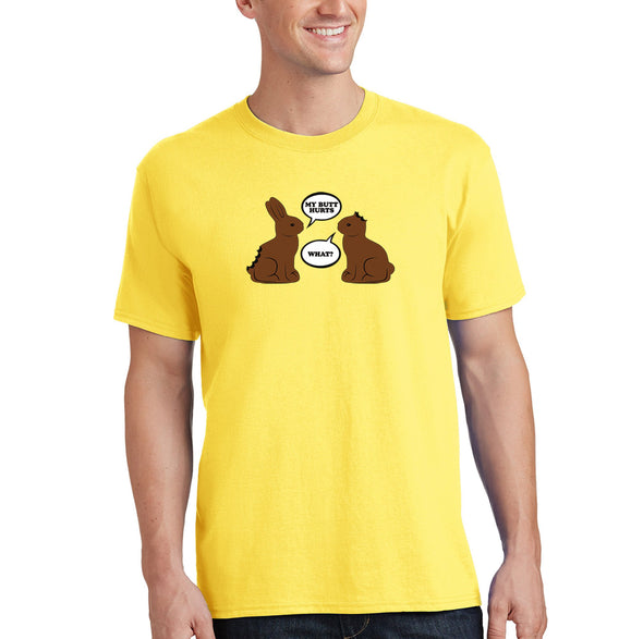 Free Shipping Men's Chocolate Bunnies Talking Funny Easter Holiday Crewneck Short Sleeve T-Shirt Bunny Rabbit Funny Egg Hunt Spring Gift Tee