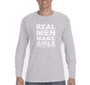 Free Shipping Men's Real Men Make Girls Dad Father's Day Long Sleeve T-Shirt Funny Birthday Gift Husband Grandpa Grandfather Tee