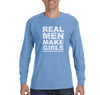 Free Shipping Men's Real Men Make Girls Dad Father's Day Long Sleeve T-Shirt Funny Birthday Gift Husband Grandpa Grandfather Tee