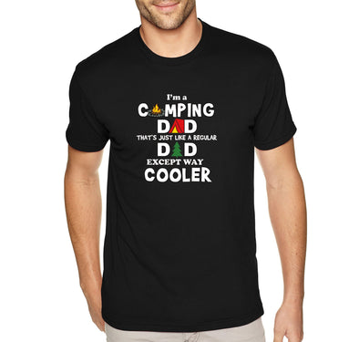 Free Shipping Men's I'm A Camping Dad Life Father's Day Crewneck Short Sleeve T-Shirt Funny Birthday Gift Husband Grandpa Grandfather Tee
