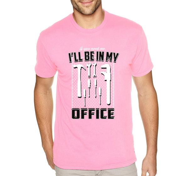 Free Shipping Men's I Will Be in My Office Mechanic Tools Dad Father's Day Crewneck Short Sleeve T-Shirt Funny Birthday Gift Husband Grandpa