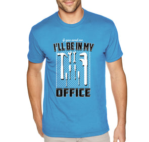Free Shipping Men's I Will Be in My Office Mechanic Tools Dad Father's Day Crewneck Short Sleeve T-Shirt Funny Birthday Gift Husband Grandpa