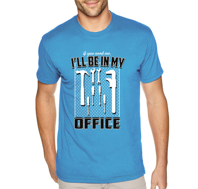 Free Shipping Men's I Will Be in My Office Mechanic Tools Dad Father's Day Crewneck Short Sleeve T-Shirt Funny Birthday Gift Husband Grandpa