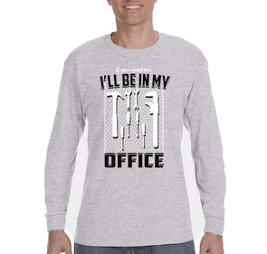 Free Shipping Men's I Will Be in My Office Mechanic Tools Dad Father's Day Long Sleeve T-Shirt Funny Birthday Gift Husband Grandpa Tee