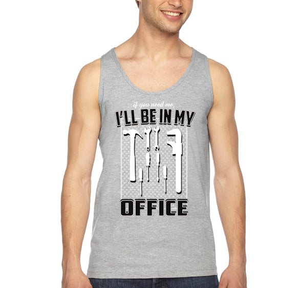 Free Shipping Men's I Will Be in My Office Mechanic Tools Dad Father's Day Tank-Top Funny Birthday Gift Husband Grandpa Grandfather Tee