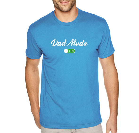 Free Shipping Men's Dad Mode On Father's Day Crewneck Short Sleeve T-Shirt Funny Birthday Gift Husband Grandpa Grandfather Tee