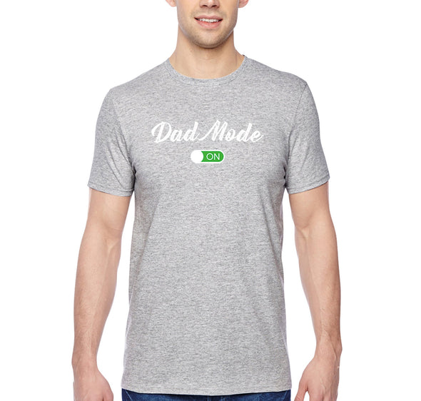 Free Shipping Men's Dad Mode On Father's Day Crewneck Short Sleeve T-Shirt Funny Birthday Gift Husband Grandpa Grandfather Tee