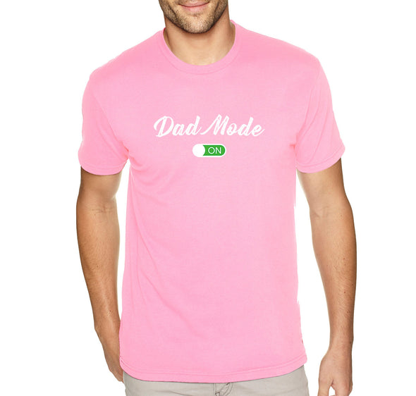 Free Shipping Men's Dad Mode On Father's Day Crewneck Short Sleeve T-Shirt Funny Birthday Gift Husband Grandpa Grandfather Tee