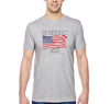 Free Shipping Men's American Dad Flag USA Father's Day Crewneck Short Sleeve T-Shirt Funny Birthday Gift Husband Grandpa Grandfather Tee