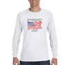 Free Shipping Men's American Dad Flag USA Father's Day Long Sleeve T-Shirt Funny Birthday Gift Husband Grandpa Grandfather Tee