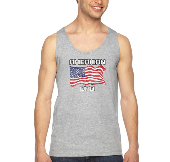 Free Shipping Men's American Dad Flag USA Father's Day Tank-Top Funny Birthday Gift Husband Grandpa Grandfather Tee