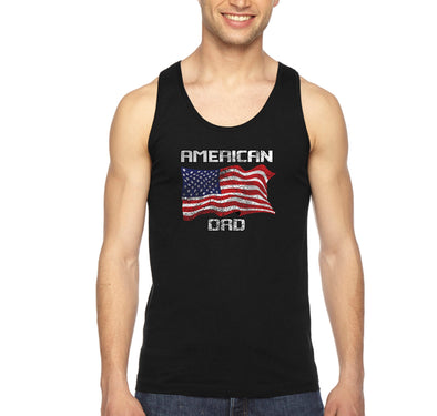 Free Shipping Men's American Dad Flag USA Father's Day Tank-Top Funny Birthday Gift Husband Grandpa Grandfather Tee