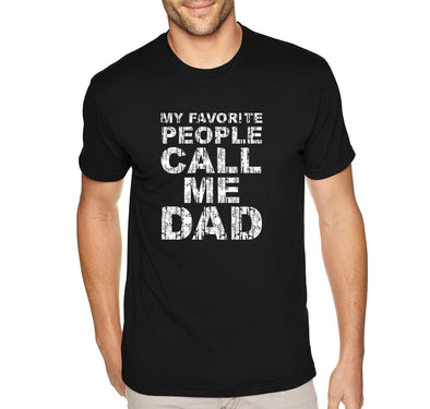 Free Shipping Men's My Favorite People Call Me Dad Father's Day Crewneck Short Sleeve T-Shirt  Birthday Gift Husband Grandpa Grandfather Tee