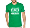 Free Shipping Men's Husband Dad Protector Hero Father's Day Crewneck Short Sleeve T-Shirt Funny Birthday Gift Grandpa Grandfather