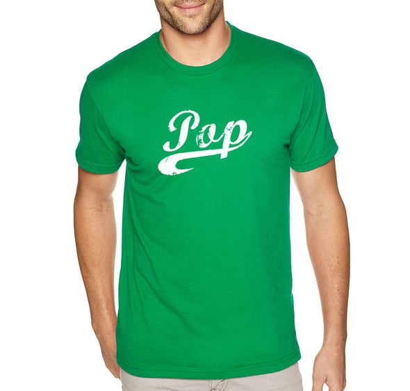 Free Shipping Men's Pop Dad Father's Day Crewneck Short Sleeve T-Shirt Funny Birthday Gift Husband Grandpa Grandfather Tee