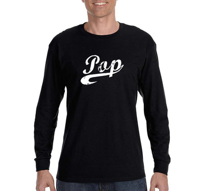 Free Shipping Men's Pop Dad Father's Day Long Sleeve T-Shirt Funny Birthday Gift Husband Grandpa Grandfather Tee