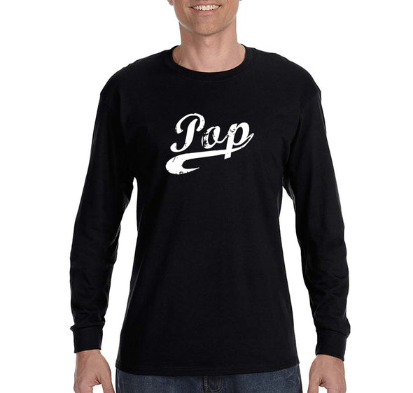 Free Shipping Men's Pop Dad Father's Day Long Sleeve T-Shirt Funny Birthday Gift Husband Grandpa Grandfather Tee
