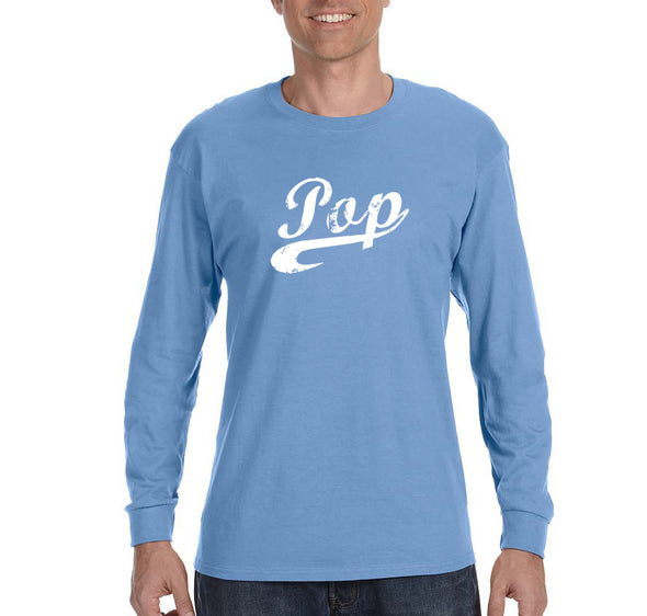 Free Shipping Men's Pop Dad Father's Day Long Sleeve T-Shirt Funny Birthday Gift Husband Grandpa Grandfather Tee