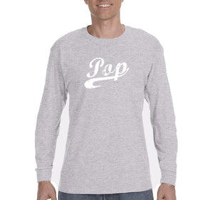 Free Shipping Men's Pop Dad Father's Day Long Sleeve T-Shirt Funny Birthday Gift Husband Grandpa Grandfather Tee