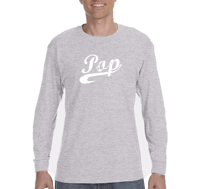 Free Shipping Men's Pop Dad Father's Day Long Sleeve T-Shirt Funny Birthday Gift Husband Grandpa Grandfather Tee