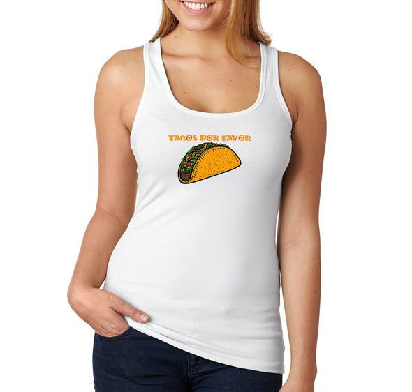 Free Shipping Women's Tacos Por Favor Please Cinco De Mayo Spring Break Racer-back Tank-Top Birthday Gift Drinking Summer Party