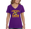 Free Shipping Women's Official Taco Inspector Cinco De Mayo Spring Break V-Neck Short Sleeve T-Shirt Birthday Gift Drinking Summer Party