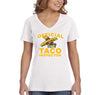 Free Shipping Women's Official Taco Inspector Cinco De Mayo Spring Break V-Neck Short Sleeve T-Shirt Birthday Gift Drinking Summer Party