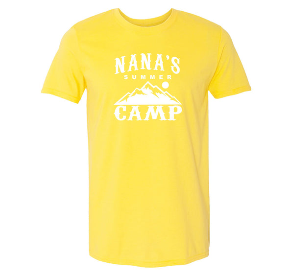 Free Shipping Men's Nana's Summer Camp Mother's Day Crewneck Short Sleeve T-Shirt Birthday Gift Spring Aunt Nana Mother Grandma Tee