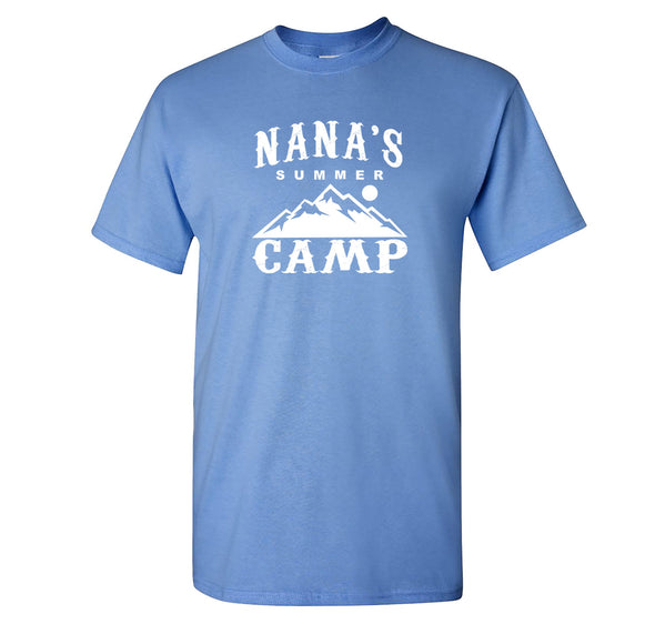 Free Shipping Men's Nana's Summer Camp Mother's Day Crewneck Short Sleeve T-Shirt Birthday Gift Spring Aunt Nana Mother Grandma Tee