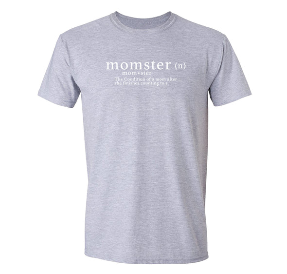 Free Shipping Men's Momster Mom Funny Mother's Day Crewneck Short Sleeve T-Shirt Birthday Gift Spring Aunt Nana Mother Grandma Tee