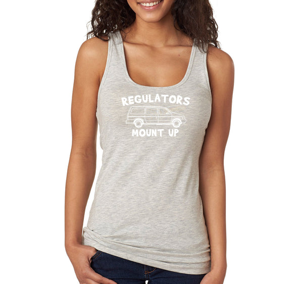 Free Shipping Women's Regulators Mount Up Mini Van Mom Mother's Day Racer-back Tank-Top Birthday Gift Spring Aunt Nana Mother Grandma Tee