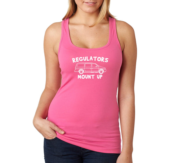 Free Shipping Women's Regulators Mount Up Mini Van Mom Mother's Day Racer-back Tank-Top Birthday Gift Spring Aunt Nana Mother Grandma Tee