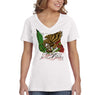Free Shipping Women's Mexican Pride Eagle Flag La Bandera Cinco De Mayo Spring Break V-Neck Short Sleeve T-Shirt Birthday Gift Summer Party