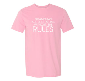 Free Shipping Men's Grandma's Are Moms Without Rules Mother's Day Crewneck Short Sleeve T-Shirt Birthday Gift Aunt Nana Mother Grandma Tee