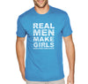 Free Shipping Men's Real Men Make Girls Dad Life Father's Day Crewneck Short Sleeve T-Shirt Funny Birthday Gift Husband Grandpa Grandfather