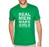 Free Shipping Men's Real Men Make Girls Dad Life Father's Day Crewneck Short Sleeve T-Shirt Funny Birthday Gift Husband Grandpa Grandfather