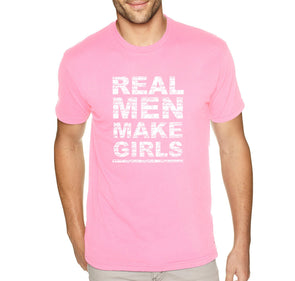 Free Shipping Men's Real Men Make Girls Dad Life Father's Day Crewneck Short Sleeve T-Shirt Funny Birthday Gift Husband Grandpa Grandfather