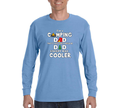Free Shipping Men's I'm A Camping Dad Father's Day Long Sleeve T-Shirt Funny Birthday Gift Husband Grandpa Grandfather Tee