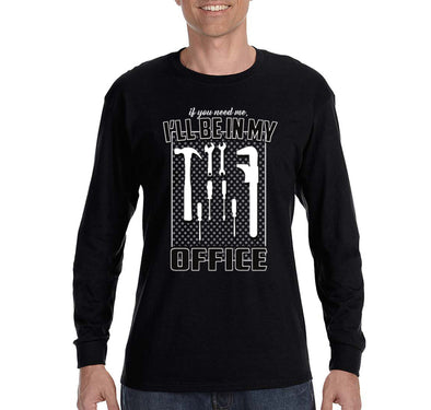 Free Shipping Men's I Will Be in My Office Mechanic Tools Dad Father's Day Long Sleeve T-Shirt Funny Birthday Gift Husband Grandpa Tee